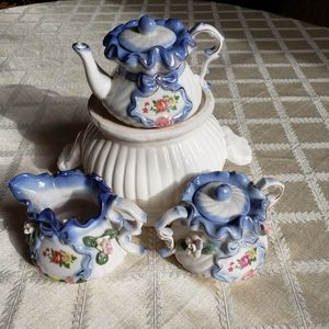 Antique 3 piece tea set.